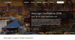 Desktop Screenshot of anylogic.com